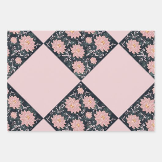 Magic florals with glitter design  inpakpapier vel (Voorkant 3)