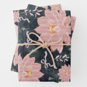 Magic florals with glitter design  inpakpapier vel (In situ)