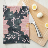 Magic florals with glitter design theedoek (Quarter Fold)