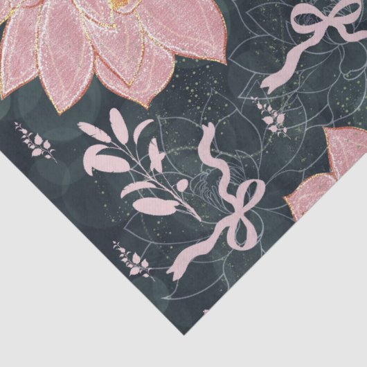 Magic florals with glitter design  tissuepapier (Detail)