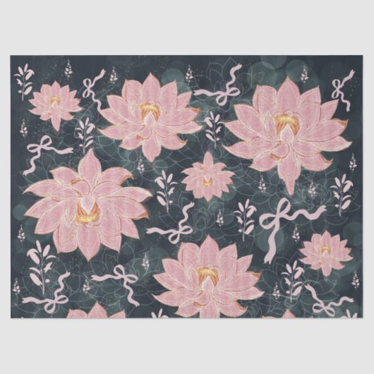 Magic florals with glitter design  tissuepapier (Voorkant)