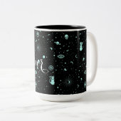 Magic Fluo Universe Tweekleurige Koffiemok (Voorkant rechts)