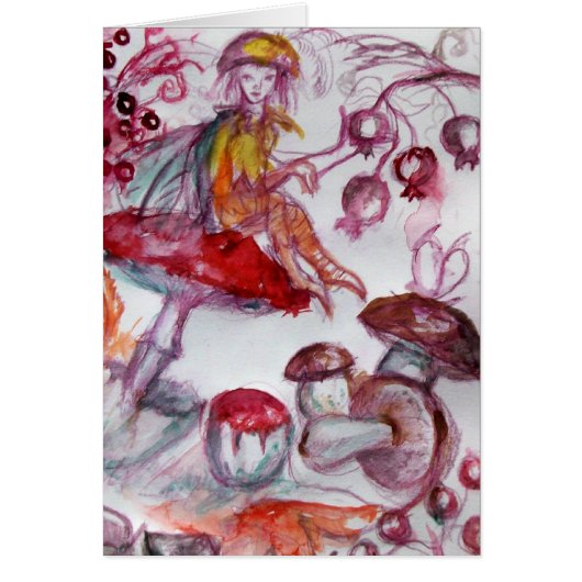 MAGIC FOLLET OF MUSHROOMS Red White Floral Fantasy (Voorkant)