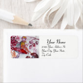 MAGIC FOLLET OF MUSHROOMS Red White Floral Fantasy Etiket (Insitu)