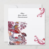 MAGIC FOLLET OF MUSHROOMS Red White Floral Fantasy Kaart (Achterkant)