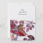 MAGIC FOLLET OF MUSHROOMS Red White Floral Fantasy Kaart (Achterkant)