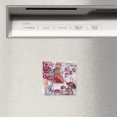MAGIC FOLLET OF MUSHROOMS Red White Floral Fantasy Magneet (Insitu (Vaatwasser))