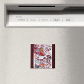 MAGIC FOLLET OF MUSHROOMS Red White Floral Fantasy Magneet (Insitu (Vaatwasser))