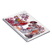MAGIC FOLLET OF MUSHROOMS Red White Floral Fantasy Notitieboek (Rechterzijde)