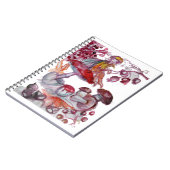 MAGIC FOLLET OF MUSHROOMS Red White Floral Fantasy Notitieboek (Linkerzijde)