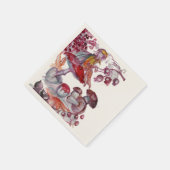 MAGIC FOLLET OF MUSHROOMS Red White Floral Fantasy Servetten (Hoek)