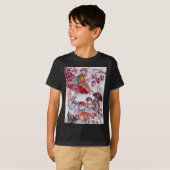 MAGIC FOLLET OF MUSHROOMS Red White Floral Fantasy T-shirt (Voorkant volledig)