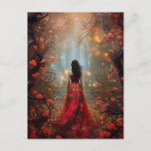 Magic Forest Meisje Fantasy Art Briefkaart (Voorkant)