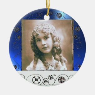 MAGIC-FOTOTEMPLATE VOOR ZWEEFSIRLS, blauw saffier Keramisch Ornament