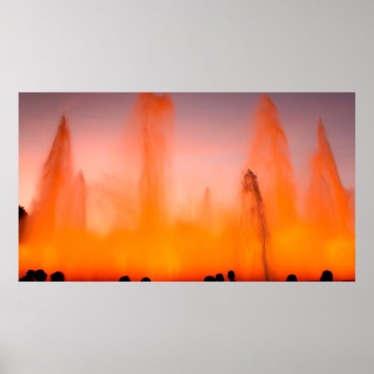 Magic Fountain of Montjuic, Barcelona, Spanje. Nig Poster (Voorkant)