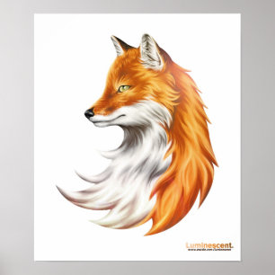 Magic Fox - White Poster