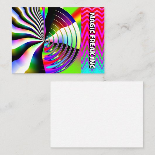 MAGIC FREAK INC ( u kunt de woorden wijzigen ) Contactkaartje (Voorkant / Achterkant)