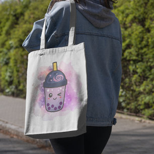 Magic Galaxy Boba Thee Aangepaste Canvas tas