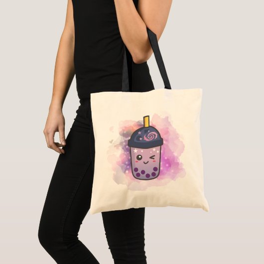 Magic Galaxy Boba Thee | Aangepaste Canvas tas (Voorkant (product))