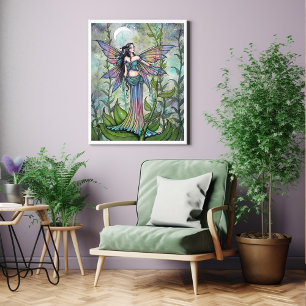 Magic Garden Fairy Fantasy Kunst van Molly Harriso Poster