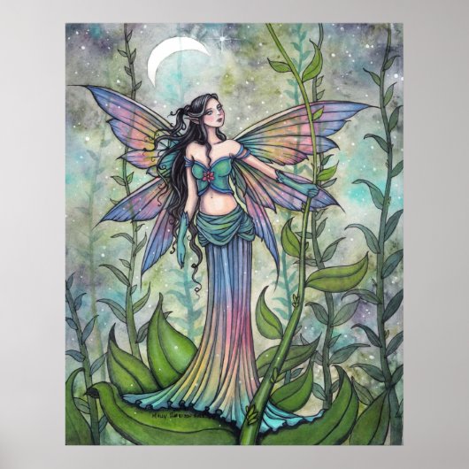 Magic Garden Fairy Fantasy Kunst van Molly Harriso Poster (Voorkant)