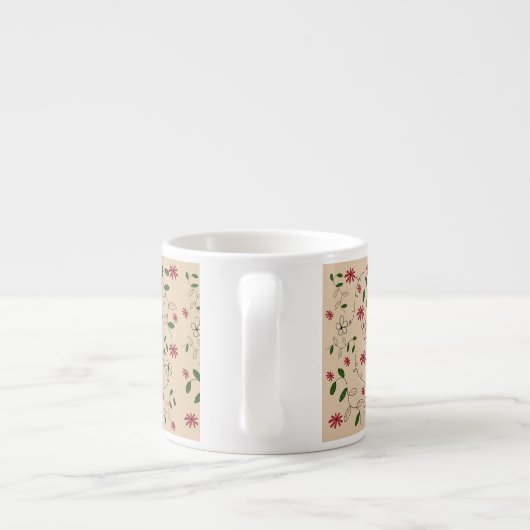Magic Garden Flower Pattern Espresso Kop (Achterkant)