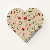 Magic Garden Flower Pattern Heart Shaped Notitieboek (Achterkant)