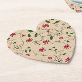 Magic Garden Flower Pattern Kartonnen Onderzetters (Gekanteld)