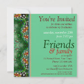 Magic Garden Green Lace Graduation Invitations Kaart (Achterkant)