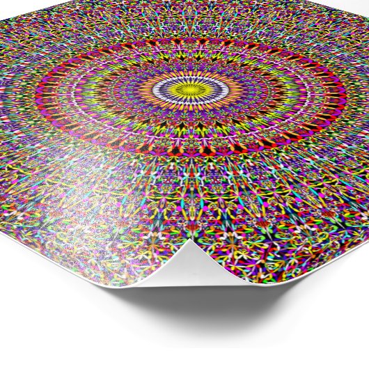 Magic  Garden Mandala Foto Afdruk (Hoek)