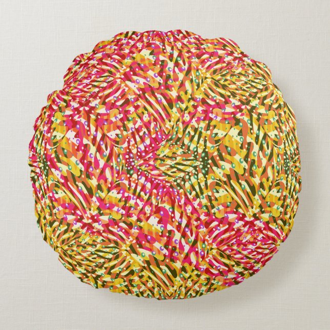 Magic Garden Whisper Rond Kussen (Voorkant)