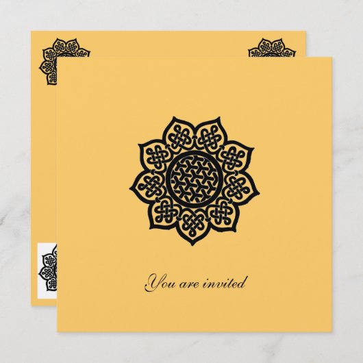 MAGIC GEBEURTENIS metallisch goudpapier Kaart (Voorkant / Achterkant)