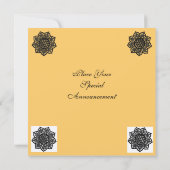 MAGIC GEBEURTENIS metallisch goudpapier Kaart (Achterkant)