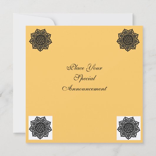 MAGIC GEBEURTENIS metallisch goudpapier Kaart (Achterkant)