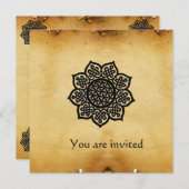 MAGIC GEBEURTENIS metallisch goudpapier Kaart (Voorkant / Achterkant)