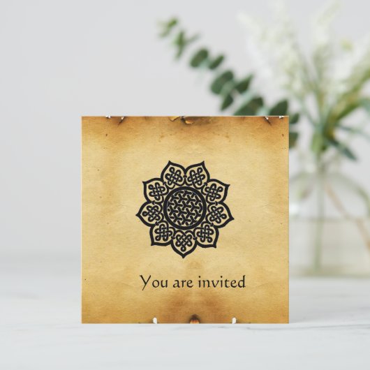 MAGIC GEBEURTENIS metallisch goudpapier Kaart (Staand voorkant)