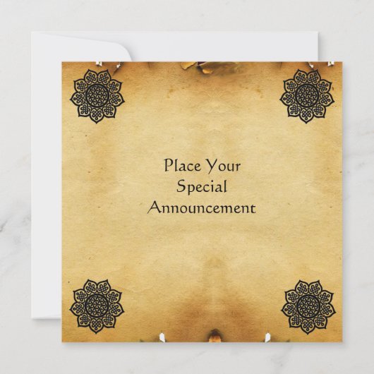 MAGIC GEBEURTENIS metallisch goudpapier Kaart (Achterkant)