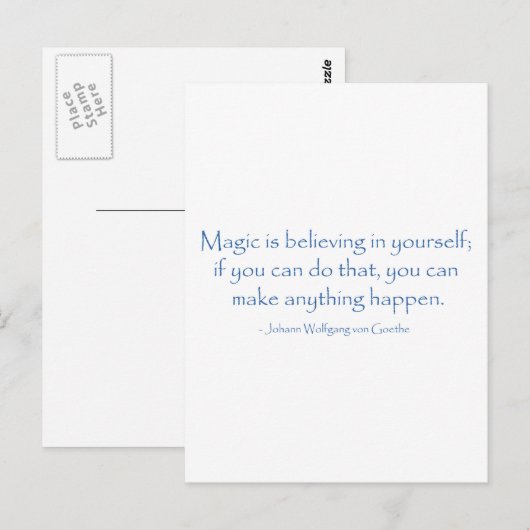 Magic gelooft briefkaart (Voorkant / Achterkant)