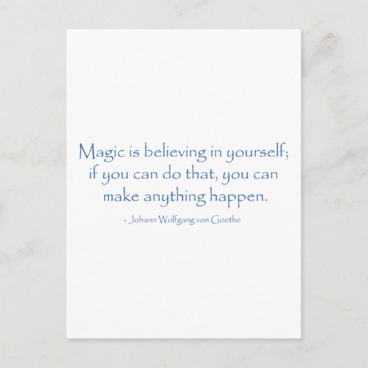 Magic gelooft briefkaart (Voorkant)