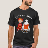Magic Ghost Happy Halloween T-Shirt (Voorkant)