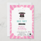 Magic Girl verjaardagsuitnodiging Kaart (Voorkant)
