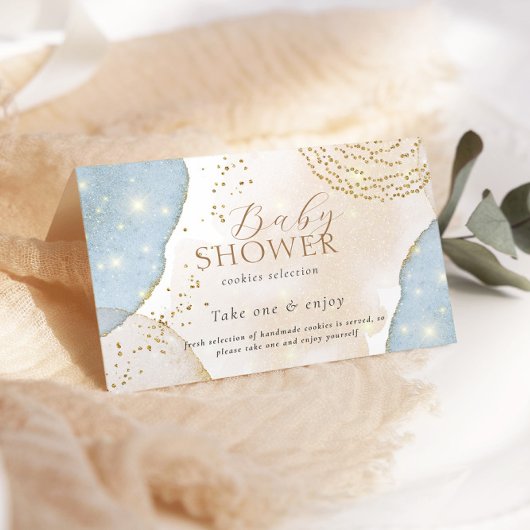 Magic Glitter Abstract Modern Baby shower Informatiekaartje