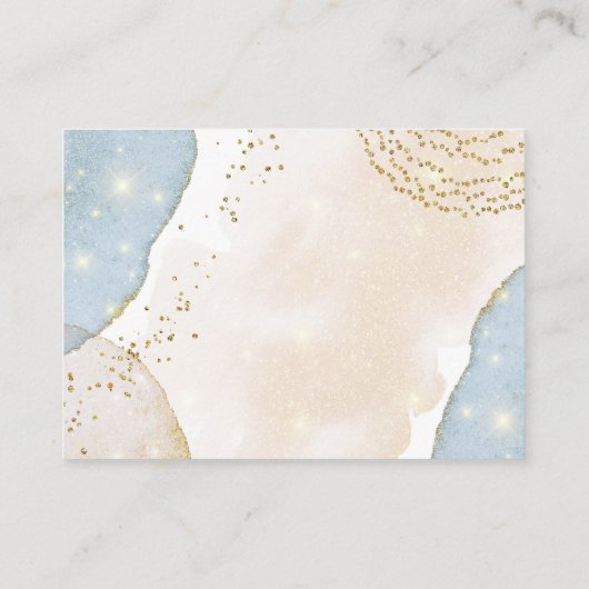 Magic Glitter Abstract Modern Baby shower Informatiekaartje (Achterkant)