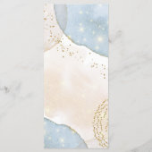 Magic Glitter Abstract Modern Baby shower Menu (Achterkant)