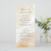 Magic Glitter Abstract Modern Baby shower Menu (Staand voorkant)