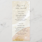 Magic Glitter Abstract Modern Baby shower Menu (Voorkant)