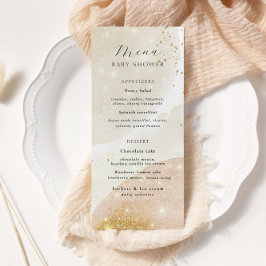 Magic Glitter Abstract Modern Baby shower Menu