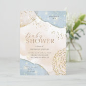 Magic Glitter Abstract Pastel Baby shower Kaart (Staand voorkant)