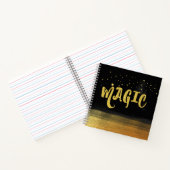 *~* MAGIC Gold & Black Chic Magical Good Vibes Notitieboek (Binnen)