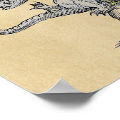 Magic Gold en Silver Dragons Poster (Hoek)